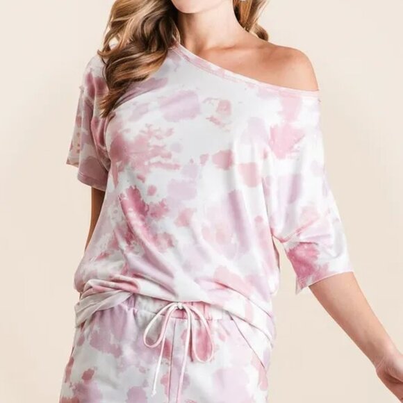 BiBi Tie Dye Print Terry Shorts With Side Pockets - Picture 12 of 16